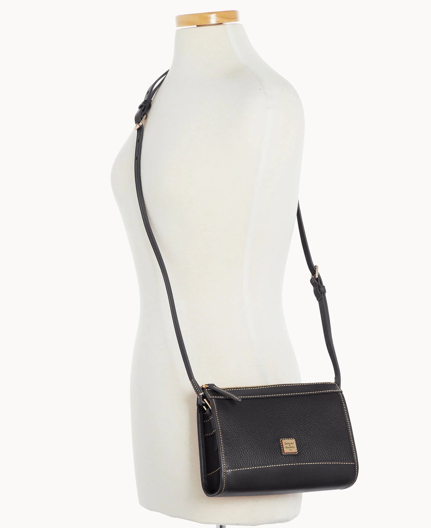 Pebble Grain Zip Crossbody