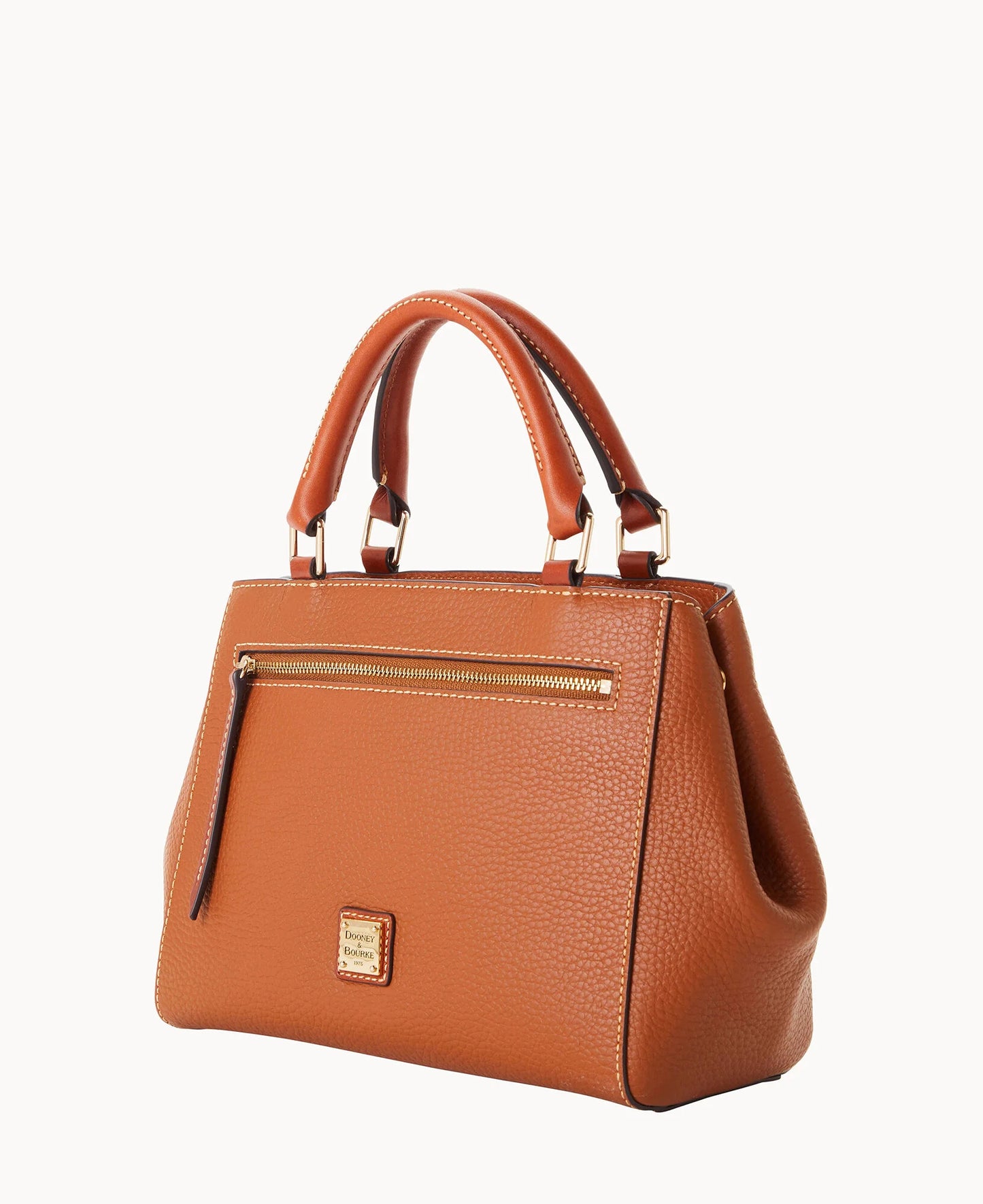 Pebble Grain Small Zip Satchel