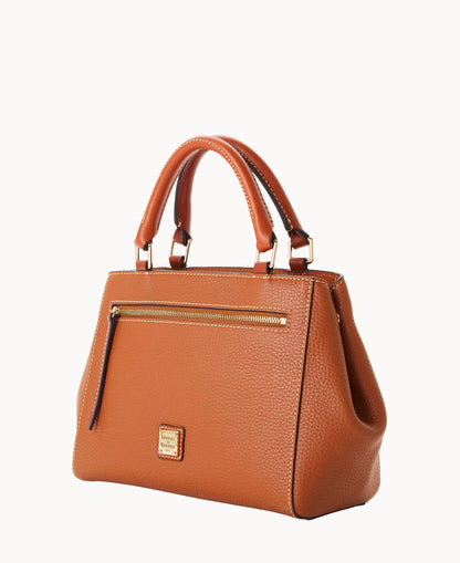 Pebble Grain Small Zip Satchel