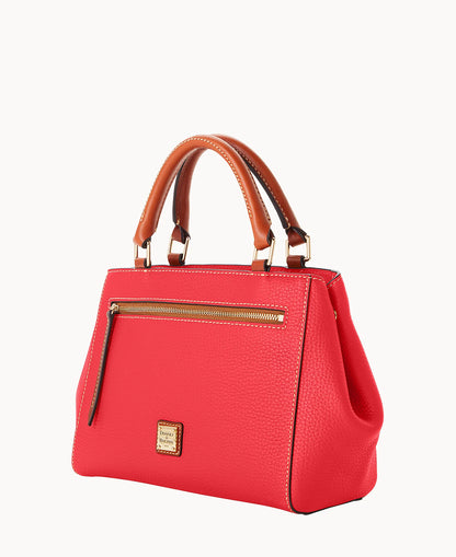 Pebble Grain Small Zip Satchel