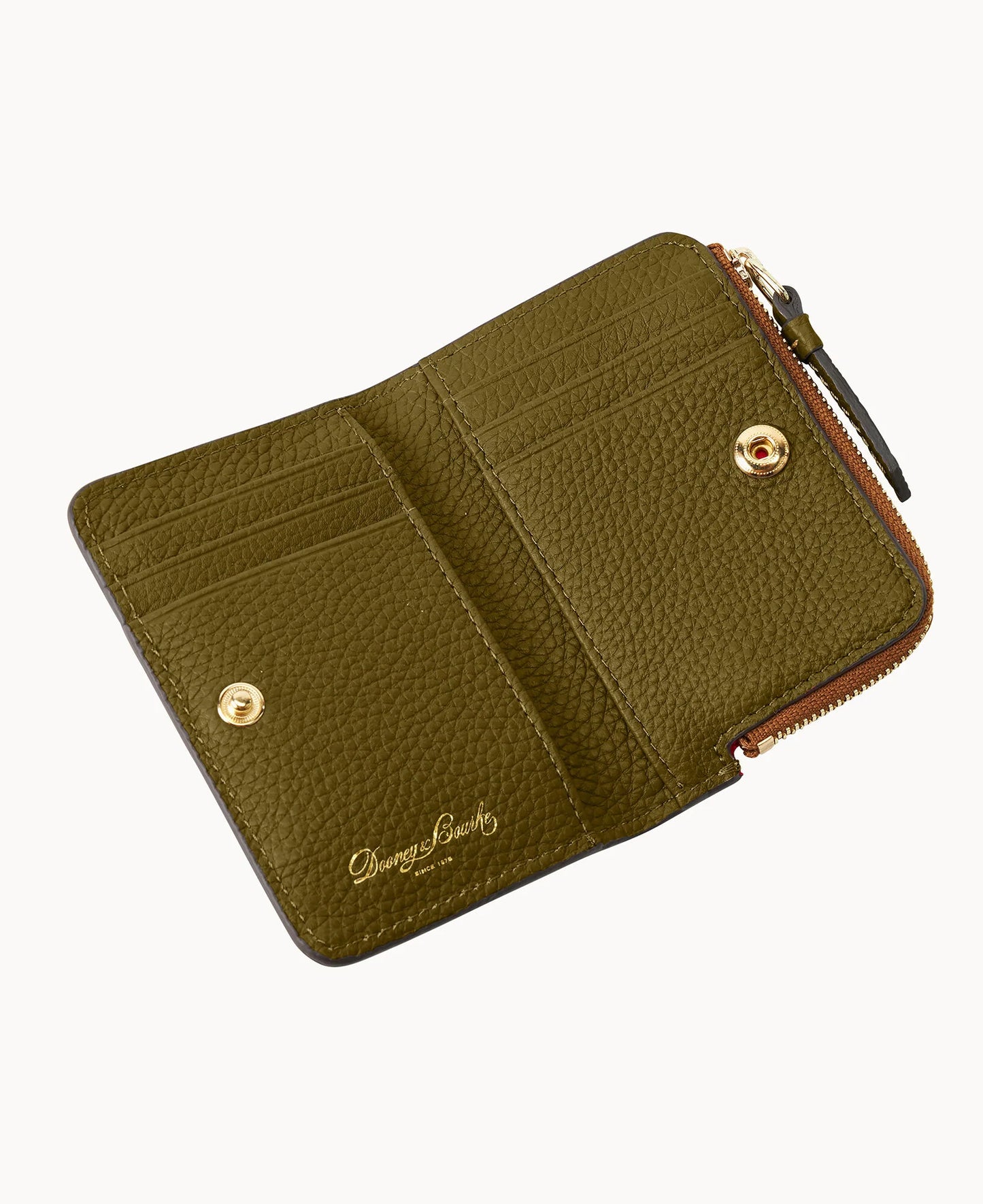 Pebble Grain Zip Credit Card Wallet 12