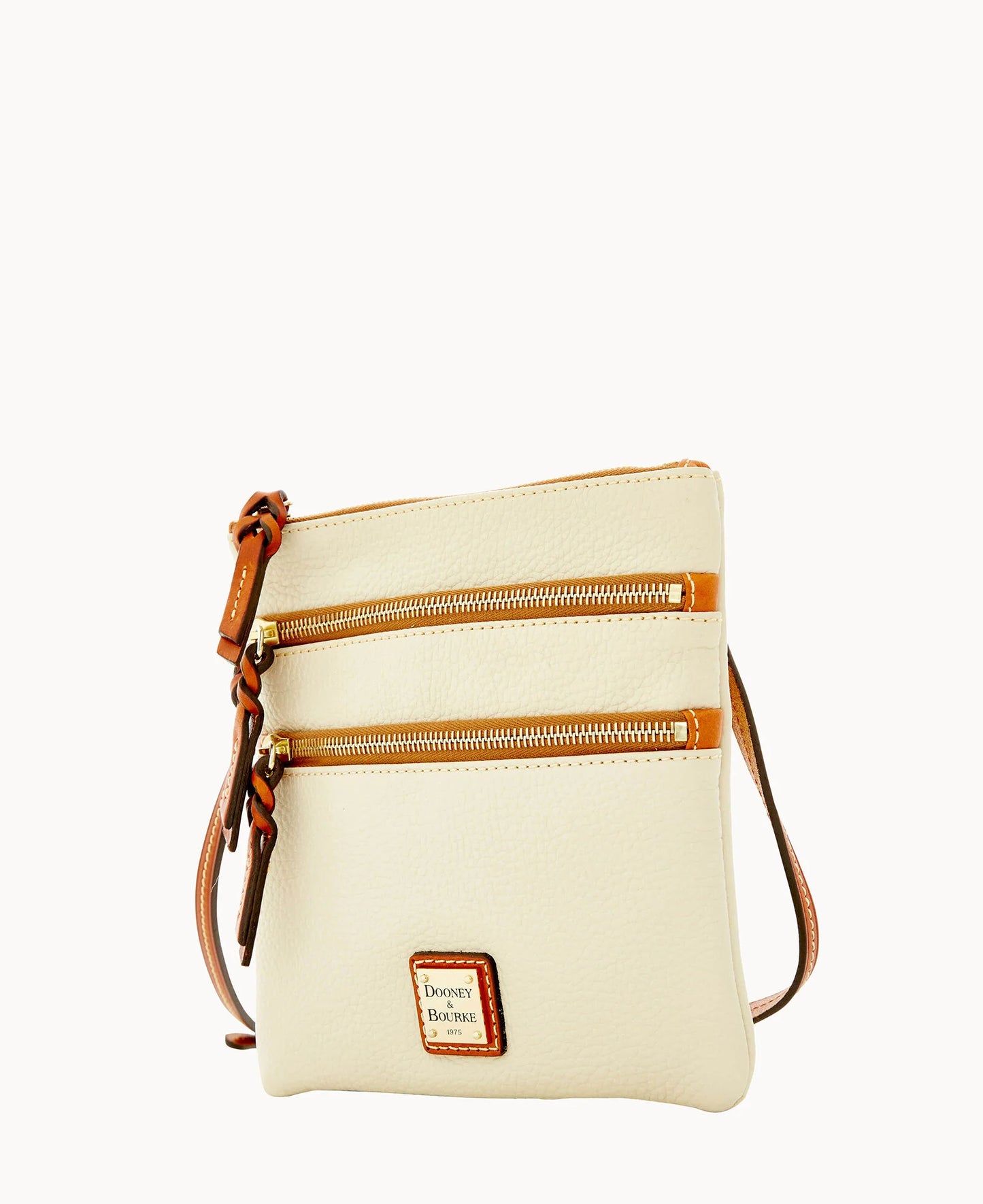 Pebble Grain North South Triple Zip