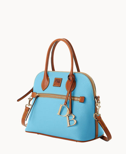 Pebble Grain Domed Satchel