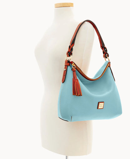 Pebble Grain Twist Strap Hobo