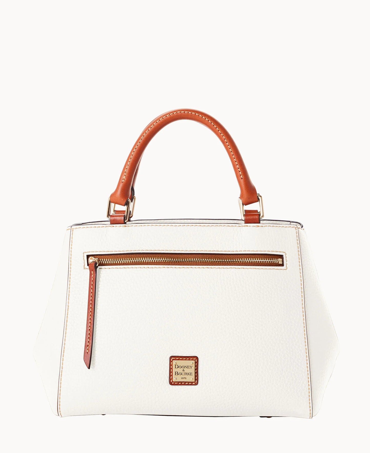 Pebble Grain Small Zip Satchel