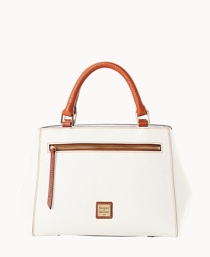 Pebble Grain Small Zip Satchel