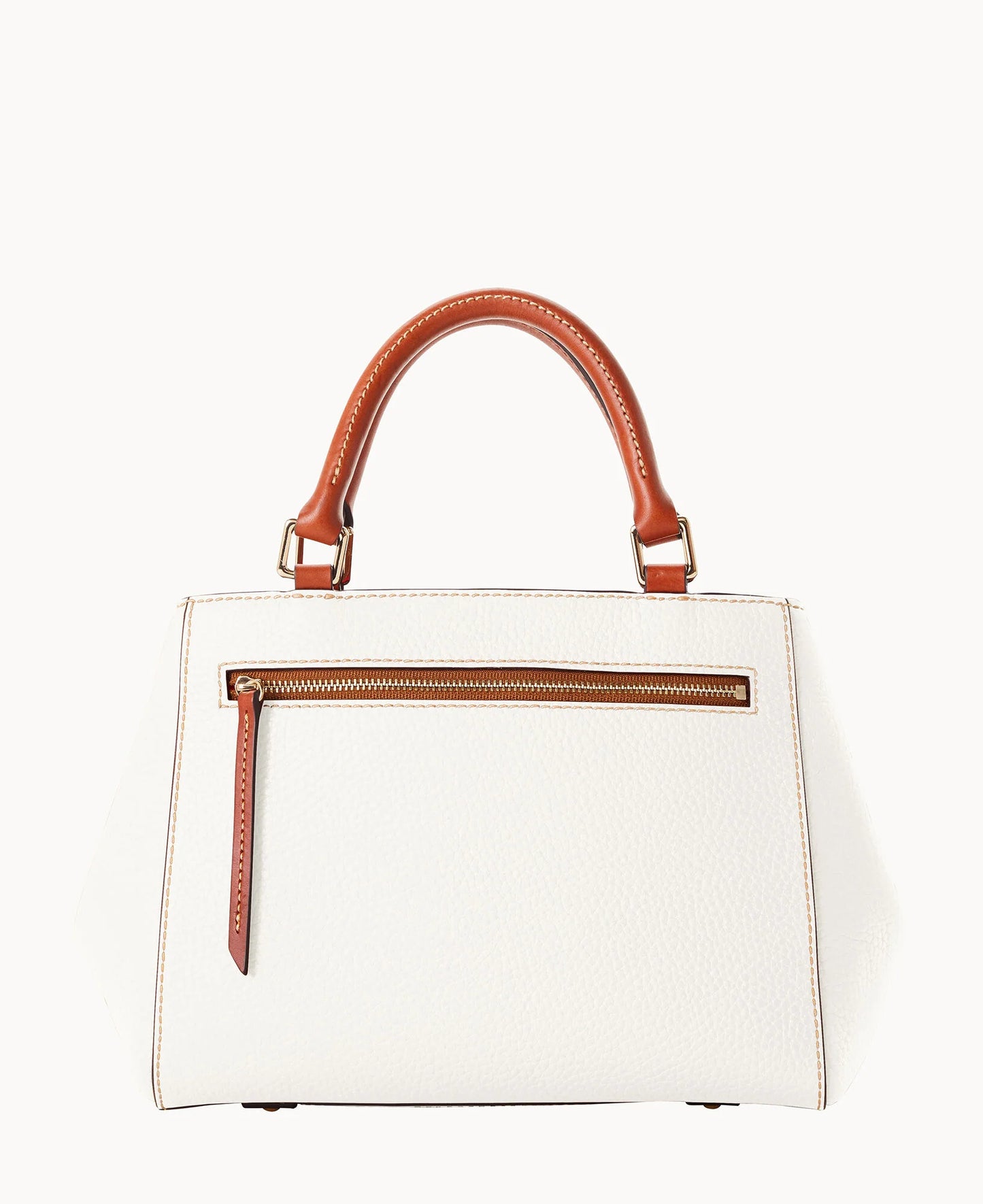 Pebble Grain Small Zip Satchel