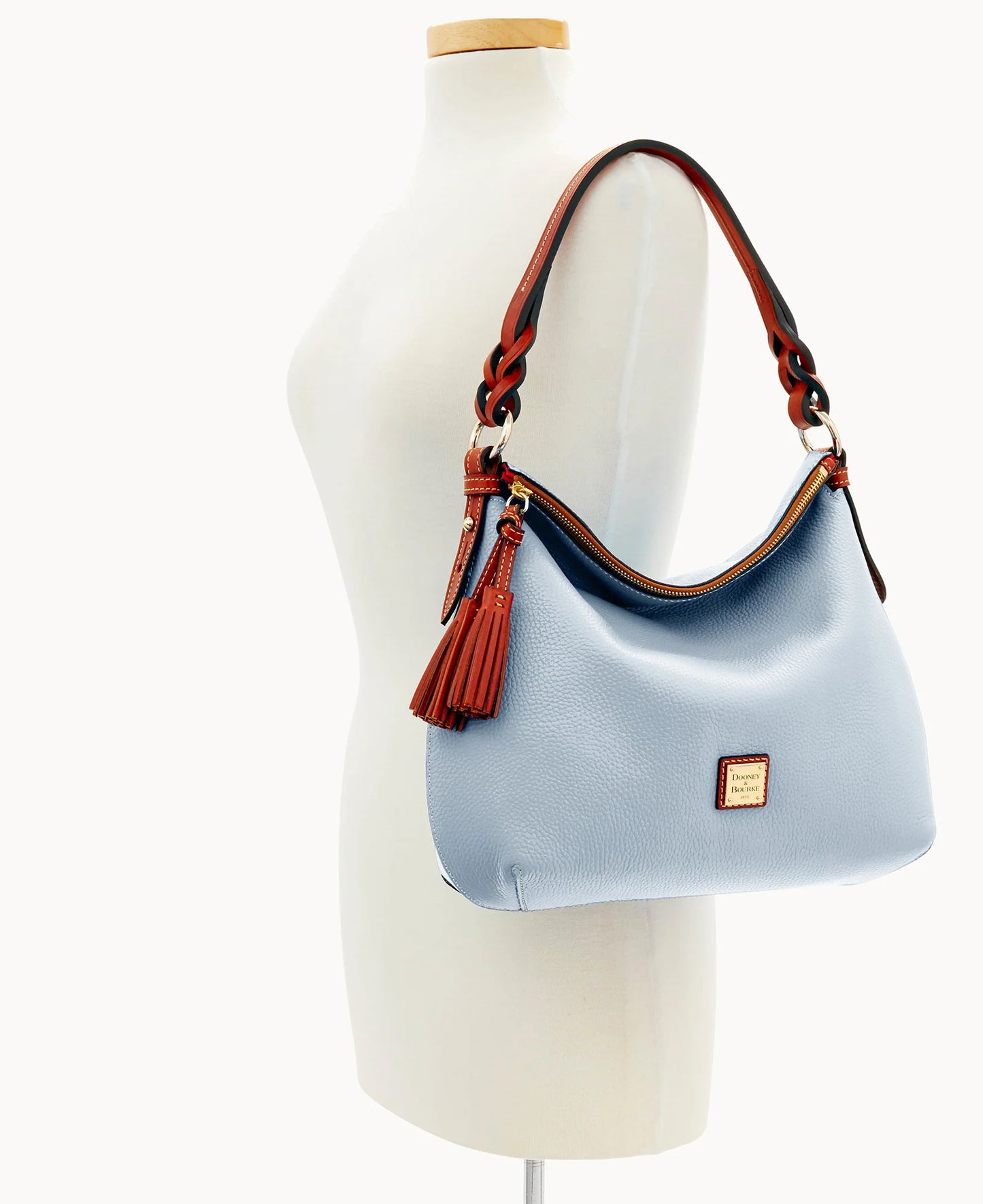 Pebble Grain Twist Strap Hobo