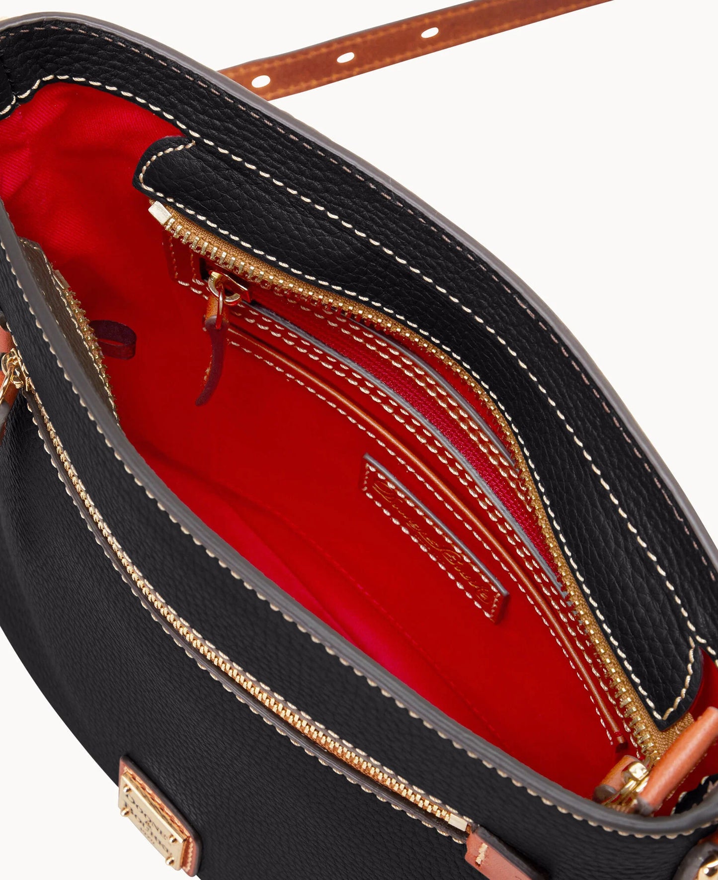 Pebble Grain Zip Crossbody