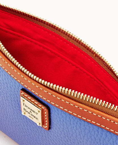 Pebble Grain Large Slim Wristlet