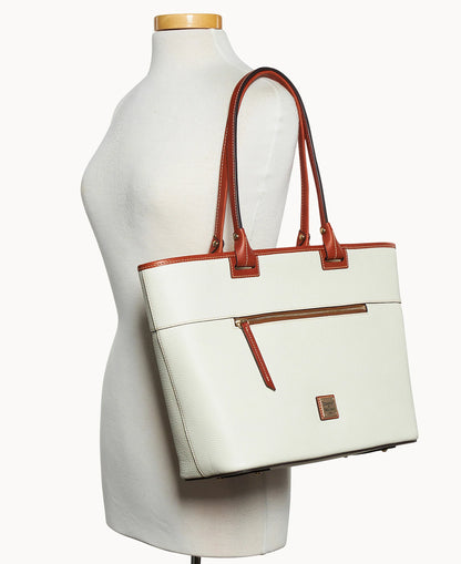 Pebble Grain Large Zip Tote