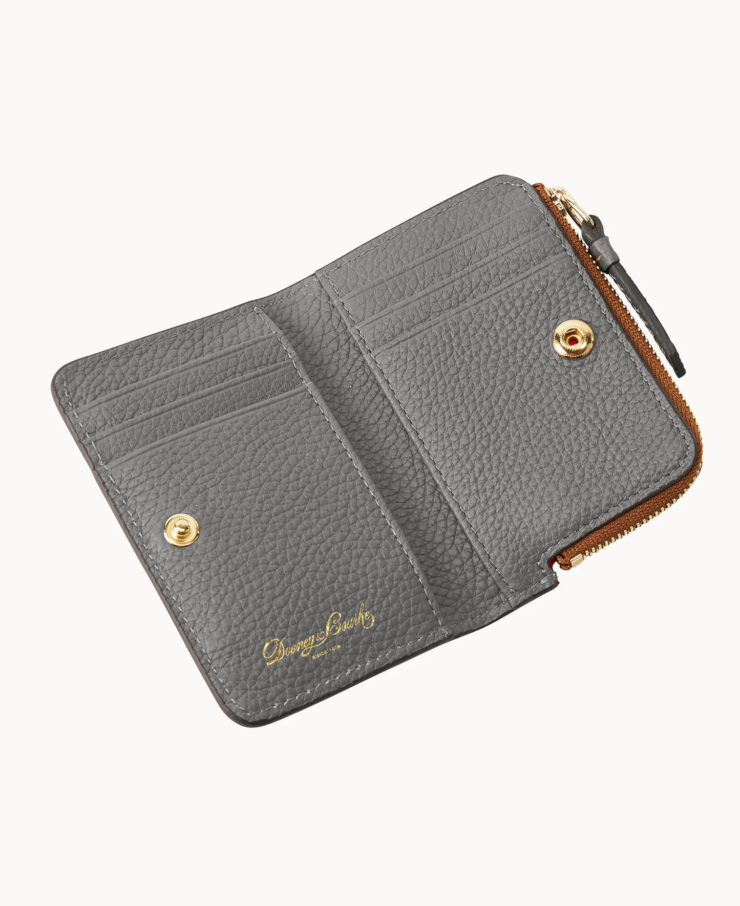 Pebble Grain Zip Credit Card Wallet 12