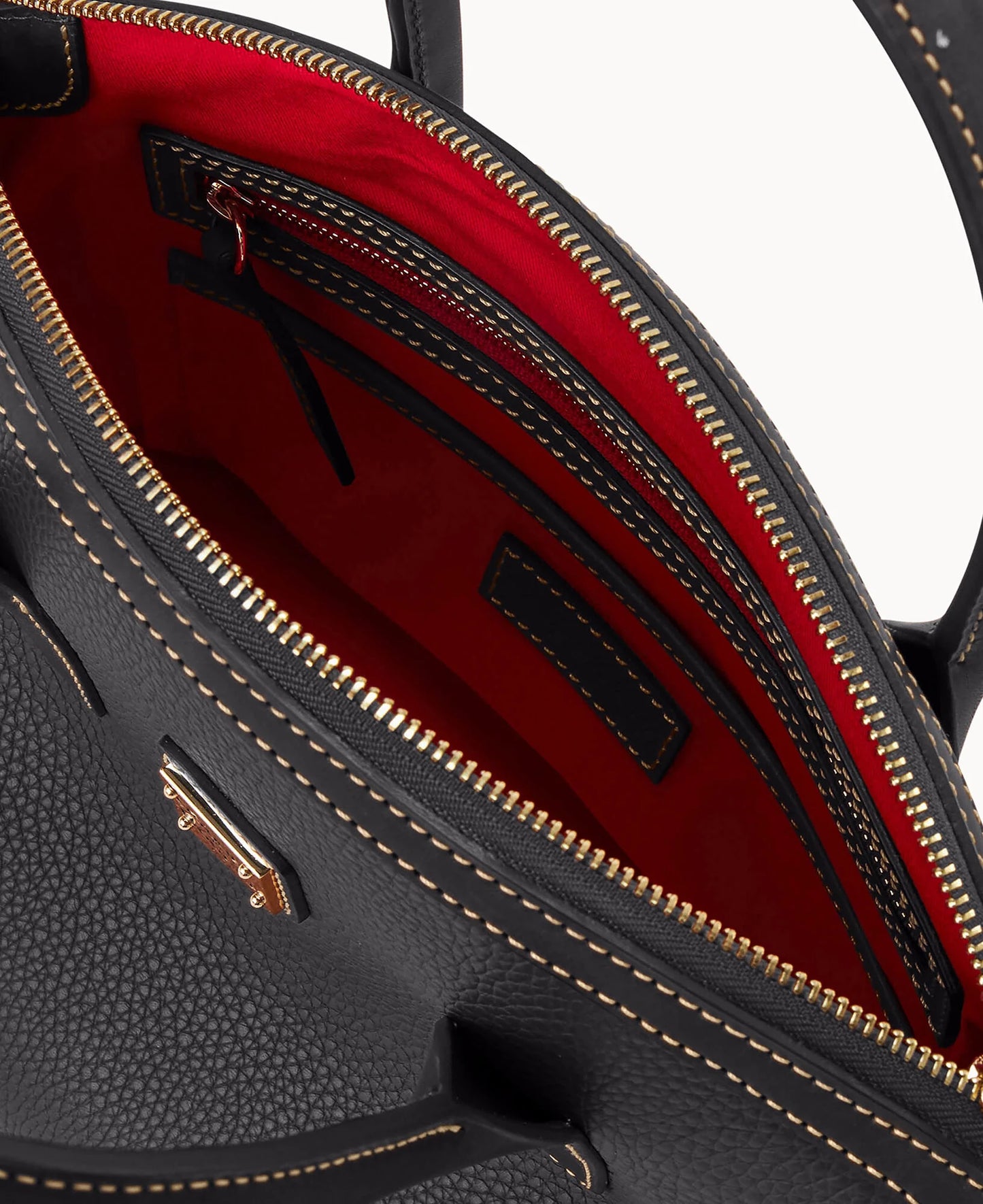 Pebble Grain Domed Satchel