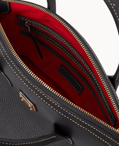 Pebble Grain Domed Satchel