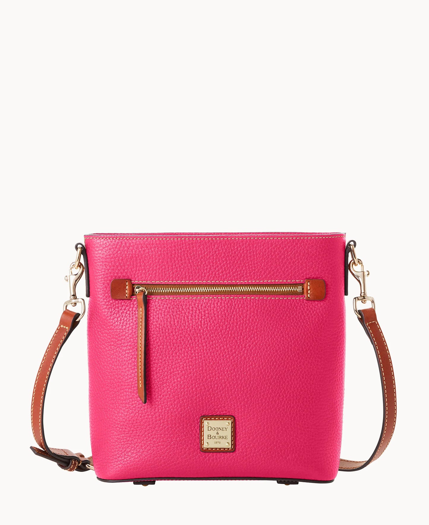 Pebble Grain Zip Crossbody