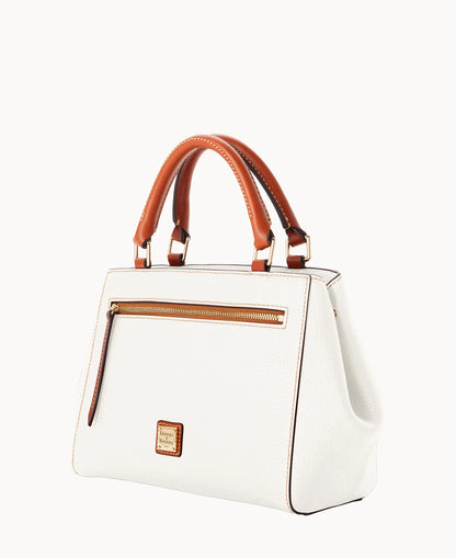 Pebble Grain Small Zip Satchel