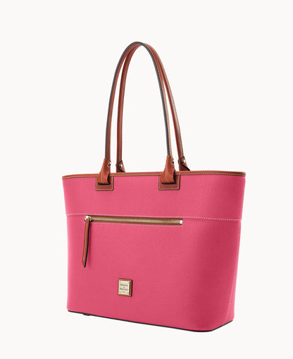 Pebble Grain Large Zip Tote
