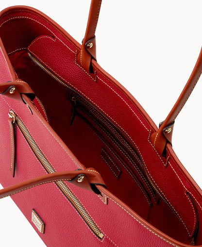 Pebble Grain Large Zip Tote