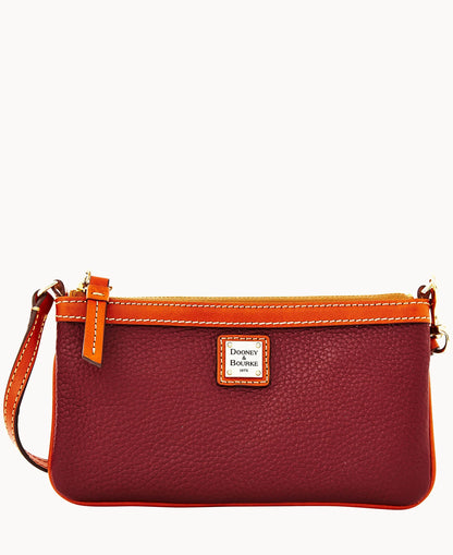 Pebble Grain Large Slim Wristlet