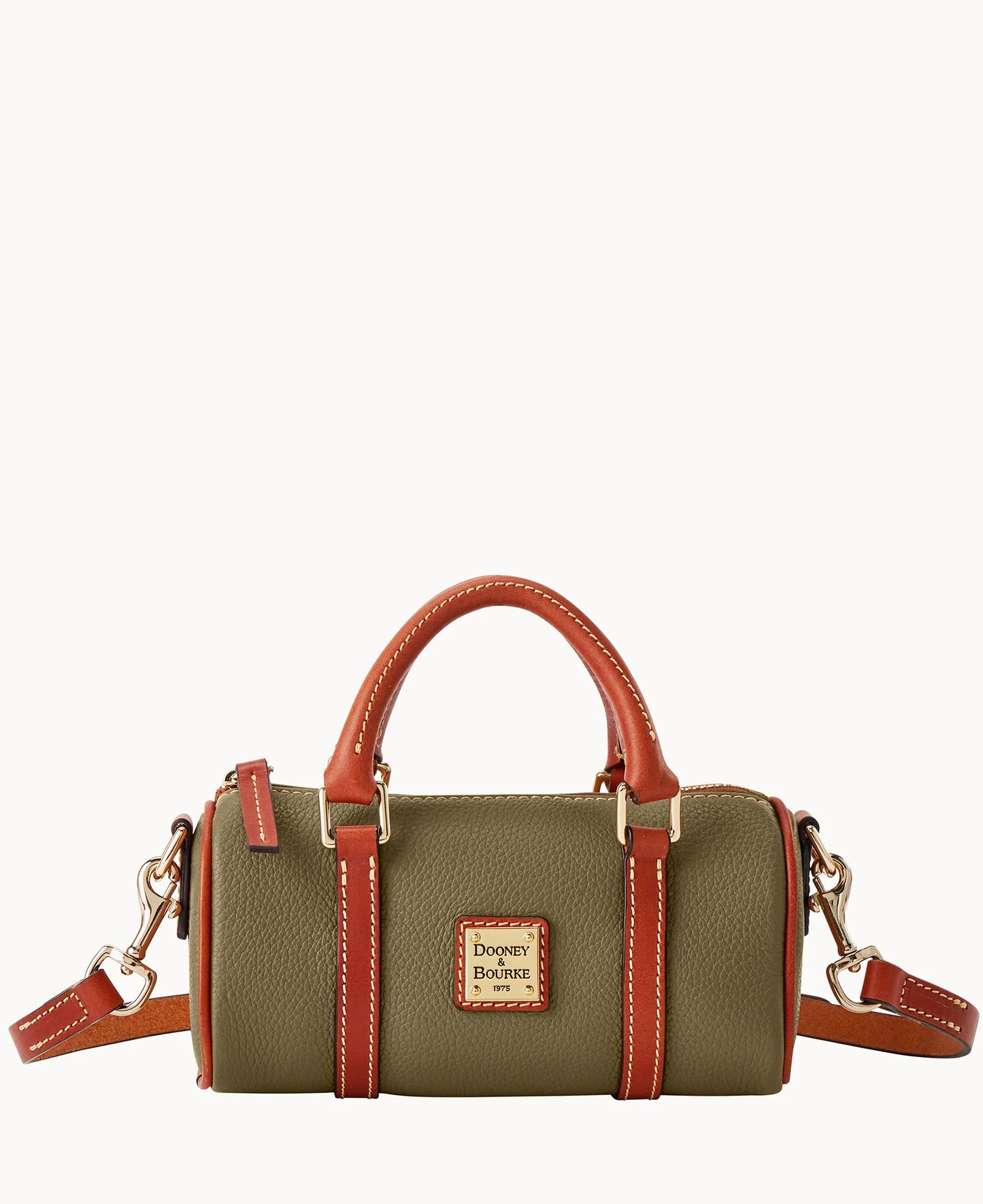 Pebble Grain Crossbody Barrel Satchel 20