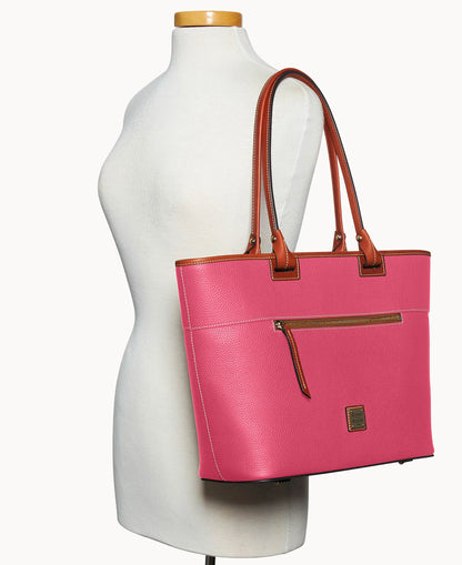 Pebble Grain Large Zip Tote