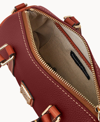 Pebble Grain Crossbody Barrel Satchel 20