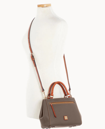 Pebble Grain Small Zip Satchel