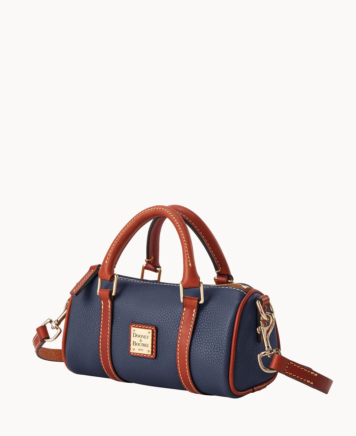 Pebble Grain Crossbody Barrel Satchel 20