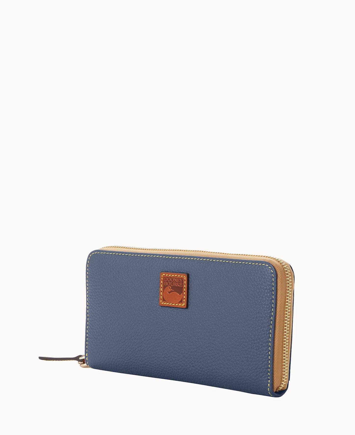 Pebble Grain Large Zip Around Wristlet