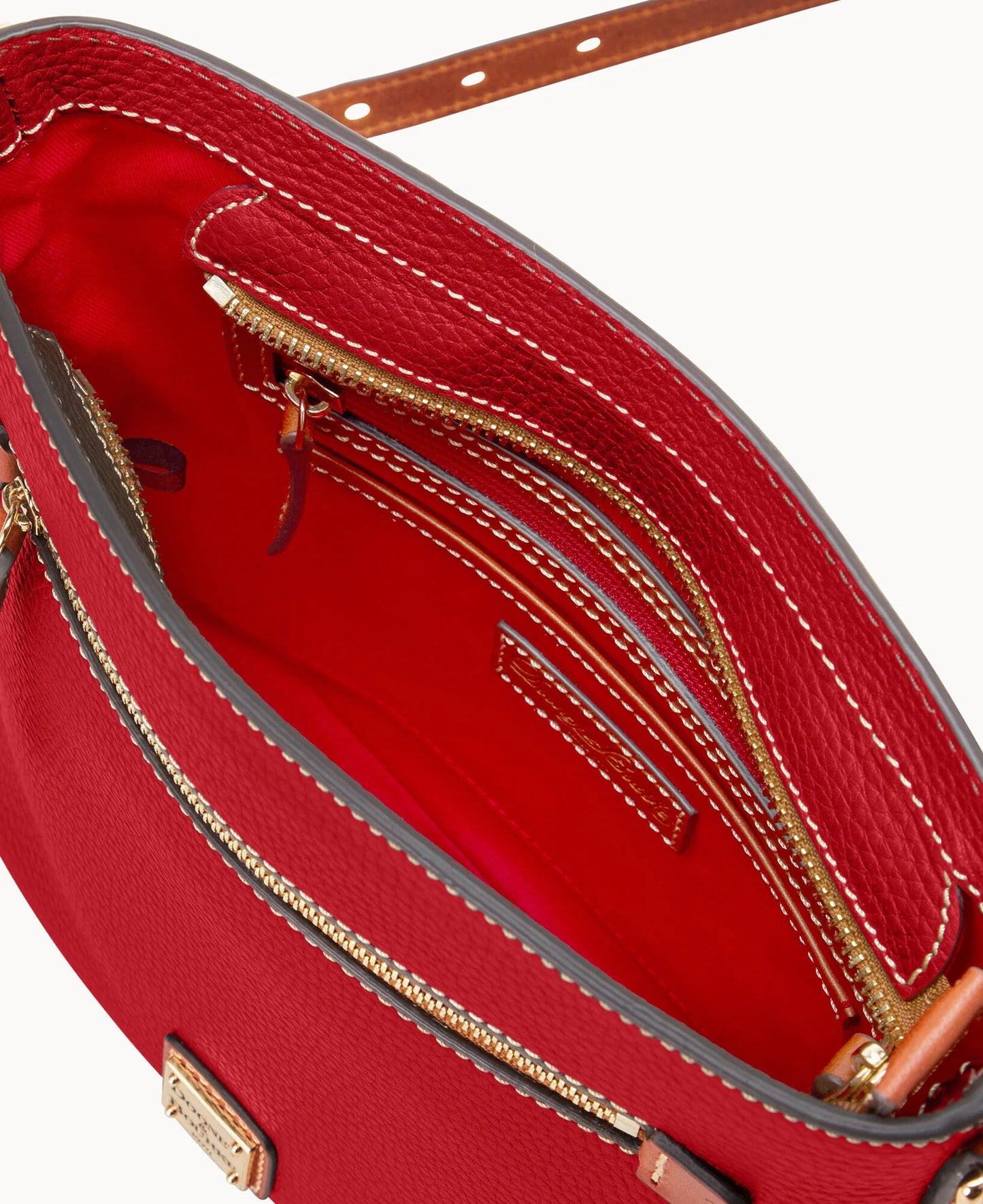 Pebble Grain Zip Crossbody