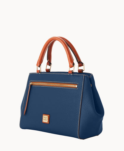 Pebble Grain Small Zip Satchel