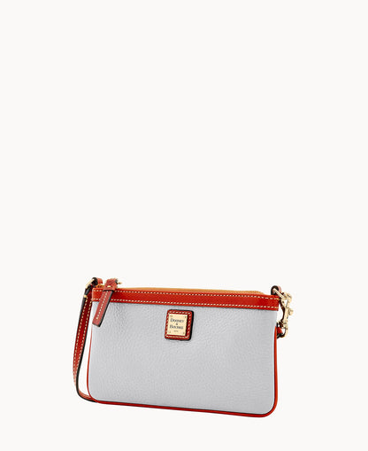 Pebble Grain Large Slim Wristlet