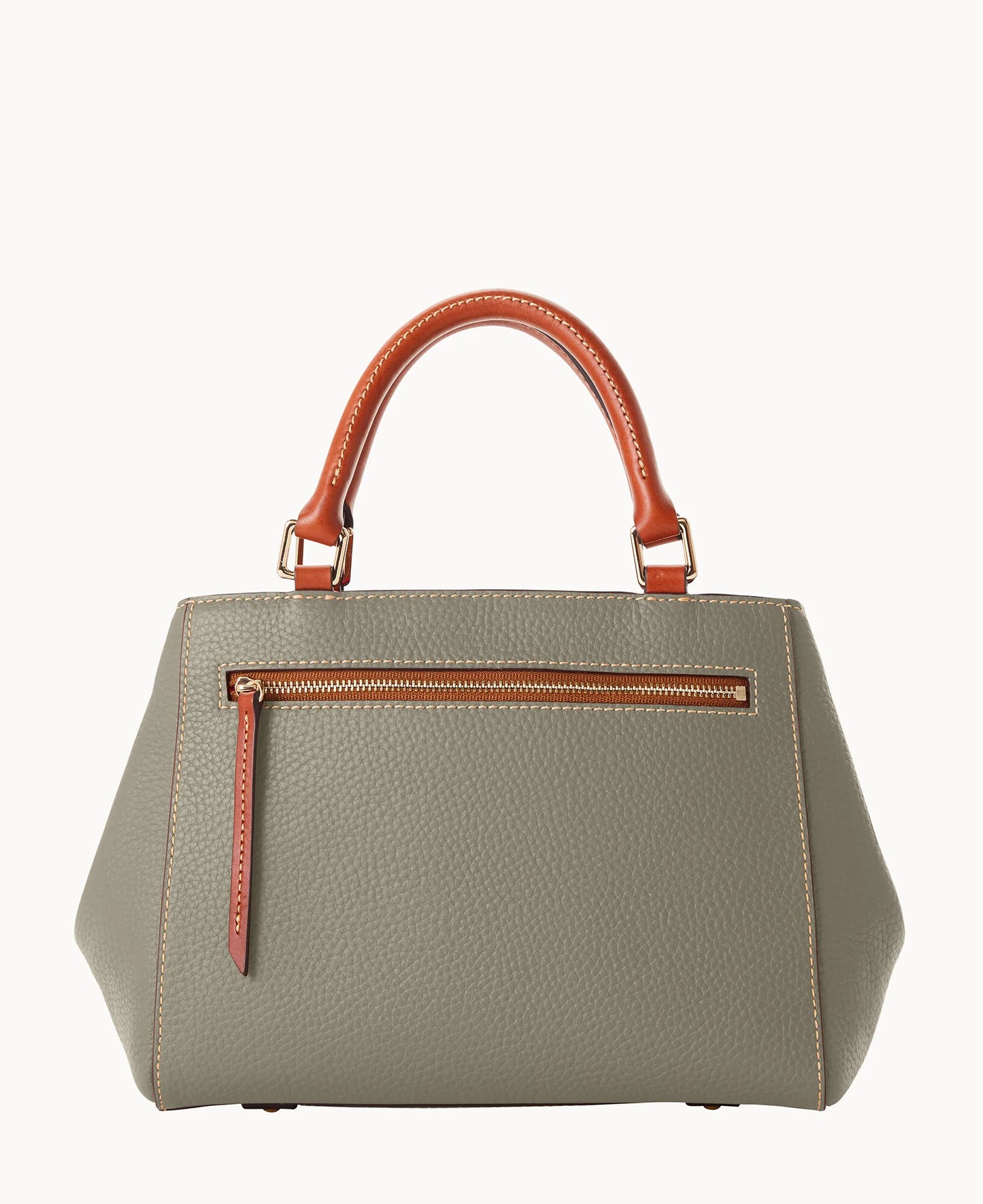 Pebble Grain Small Zip Satchel