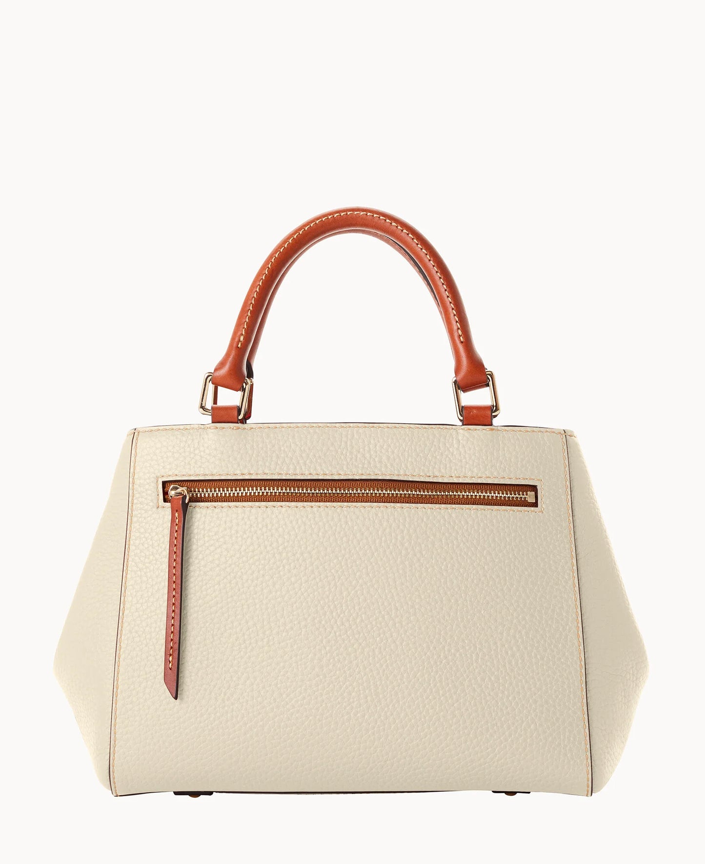 Pebble Grain Small Zip Satchel