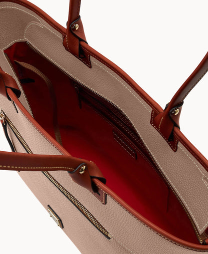 Pebble Grain Large Zip Tote