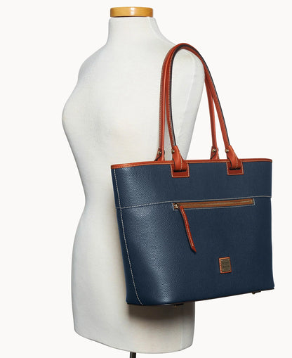 Pebble Grain Large Zip Tote
