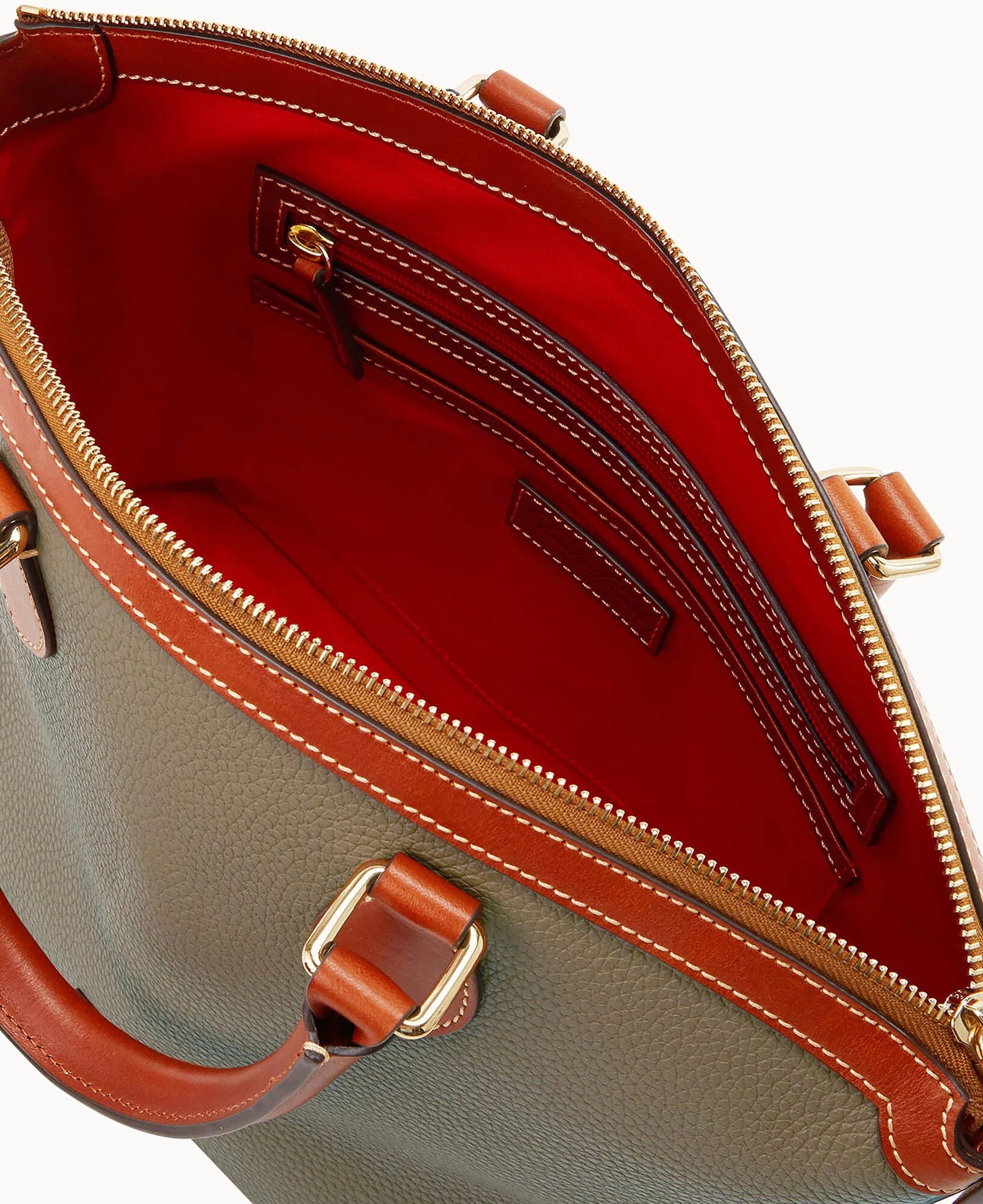 Pebble Grain Domed Satchel