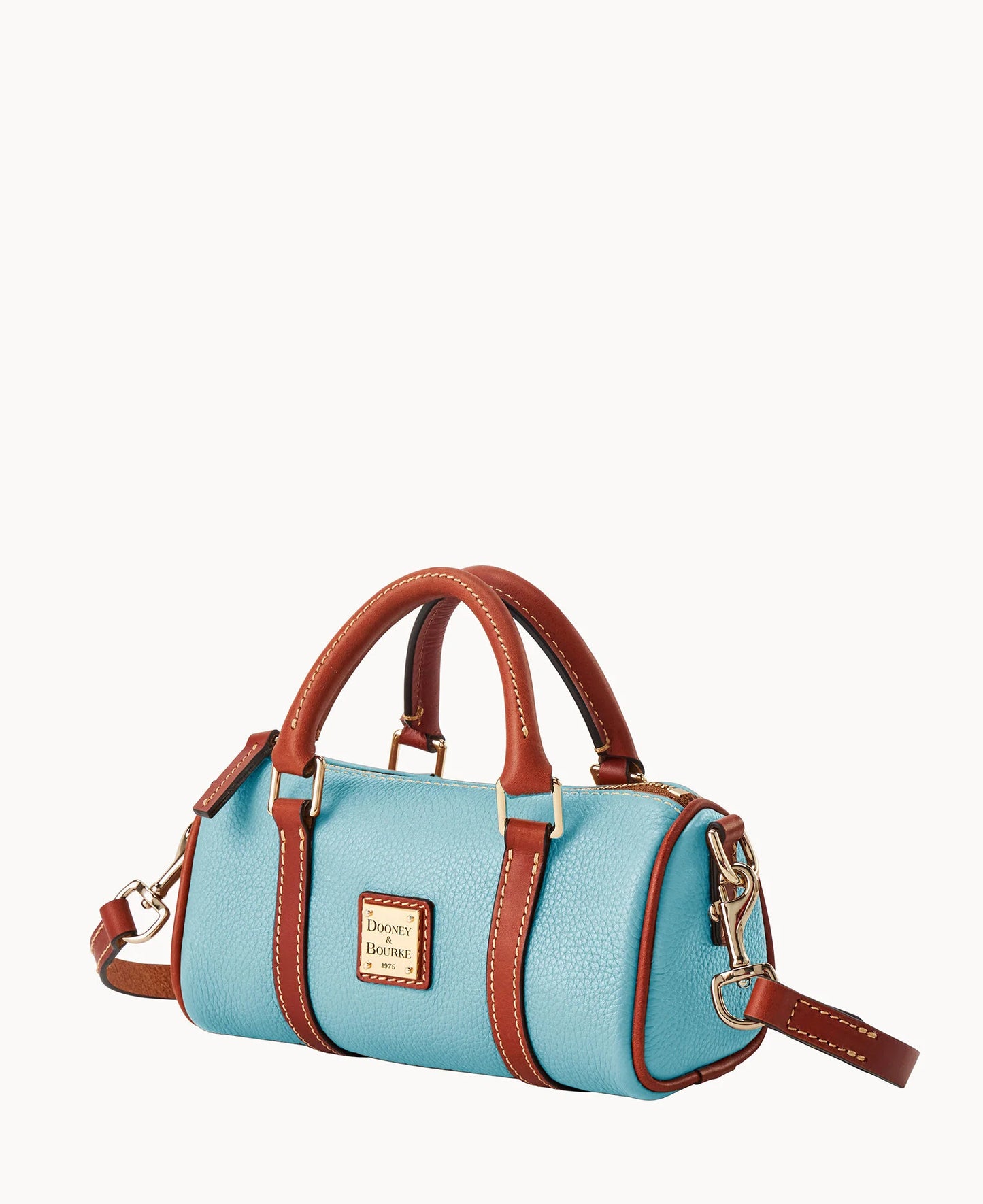 Pebble Grain Crossbody Barrel Satchel 20