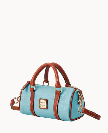 Pebble Grain Crossbody Barrel Satchel 20