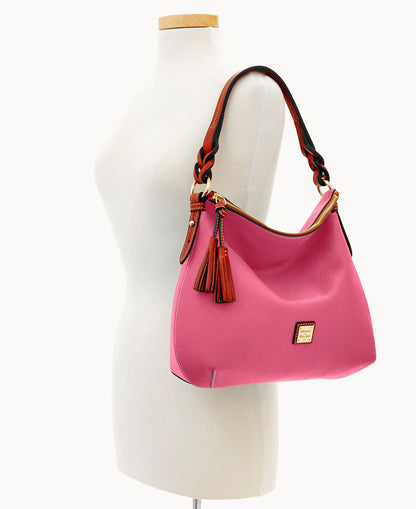 Pebble Grain Twist Strap Hobo