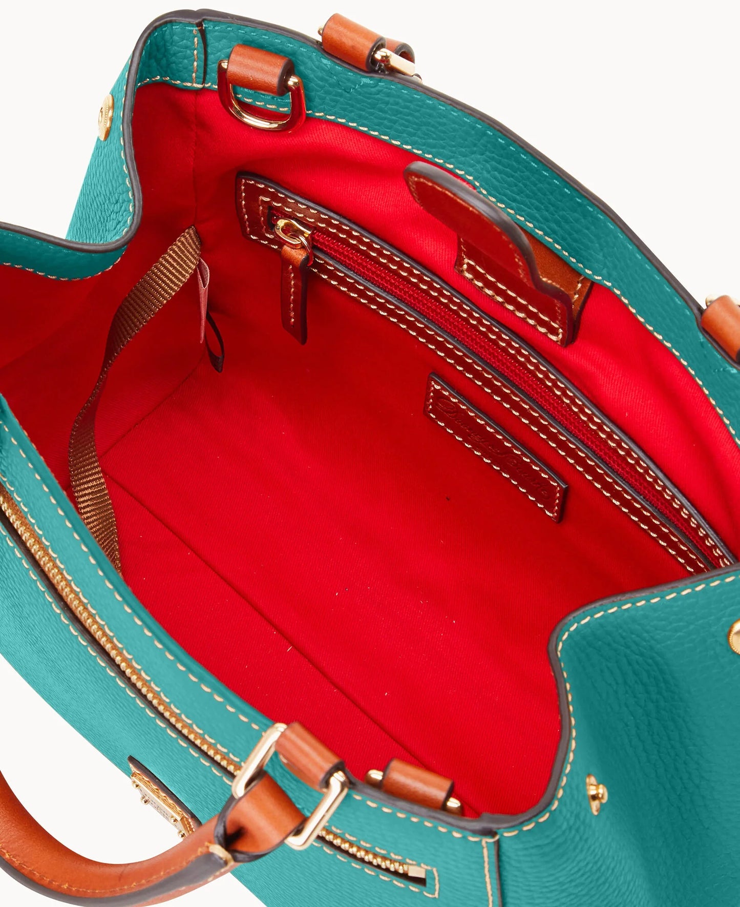 Pebble Grain Small Zip Satchel