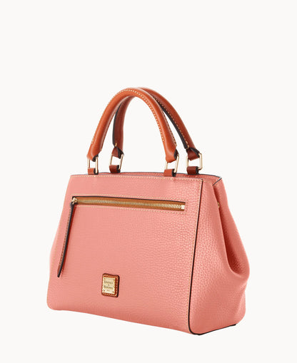 Pebble Grain Small Zip Satchel