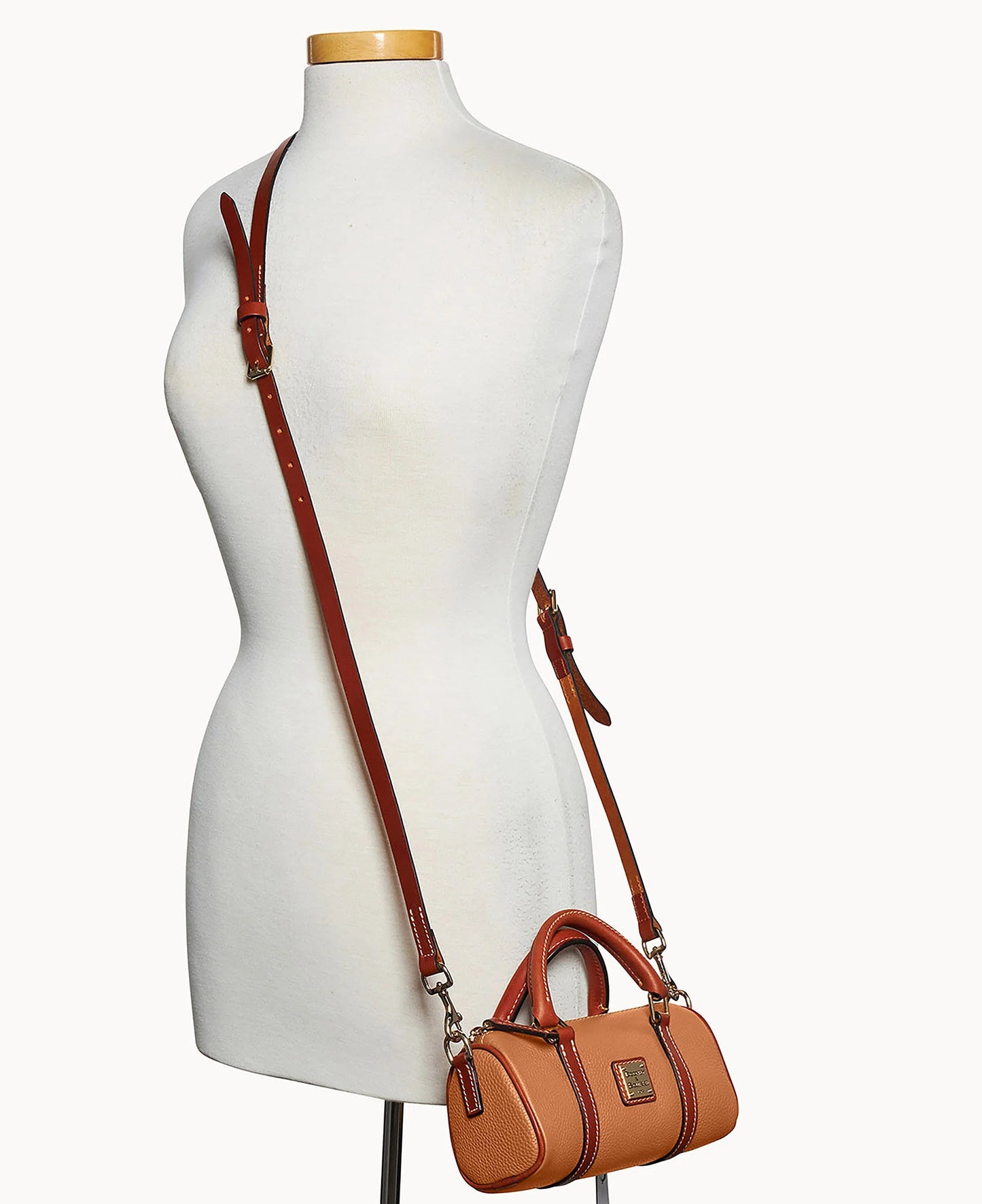 Pebble Grain Crossbody Barrel Satchel 20