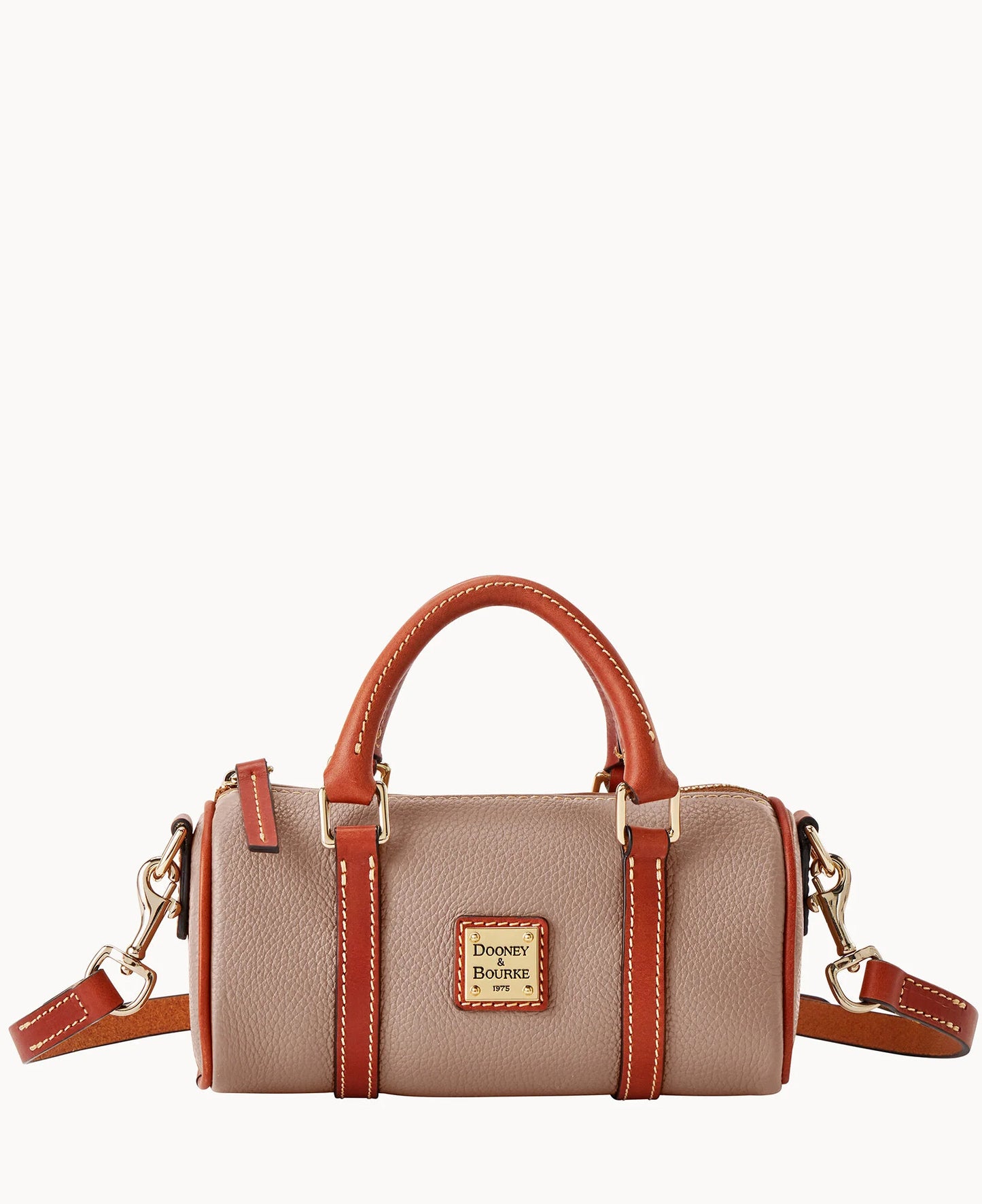 Pebble Grain Crossbody Barrel Satchel 20