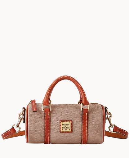 Pebble Grain Crossbody Barrel Satchel 20
