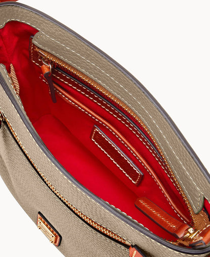 Pebble Grain Small Zip Crossbody