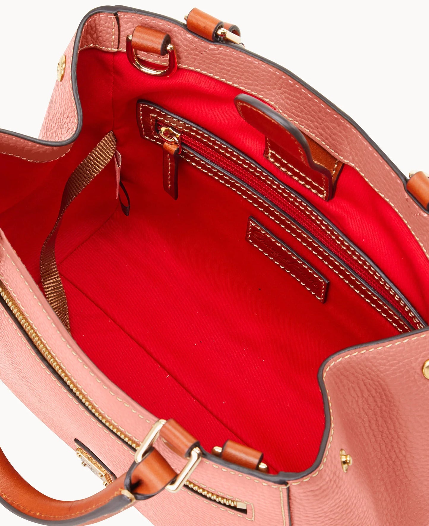 Pebble Grain Small Zip Satchel