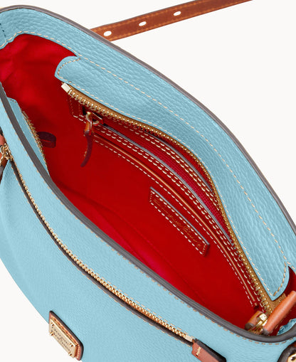 Pebble Grain Zip Crossbody