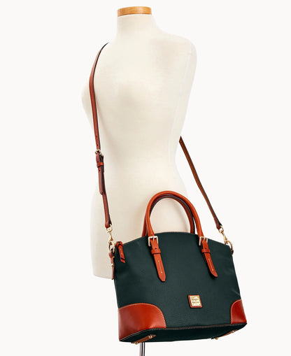 Pebble Grain Domed Satchel