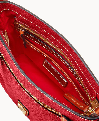 Pebble Grain Small Zip Crossbody